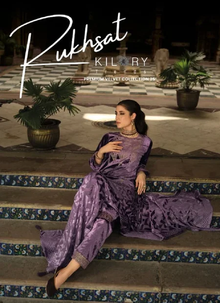 Rukhsat By Kilory Pure Velvet Embroidery Designer Salwar Suits Wholesale Price In Surat
